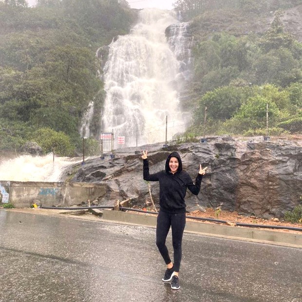 Sunny Leone enjoys Kerala's monsoon with her family while shooting for her upcoming Malayalam film