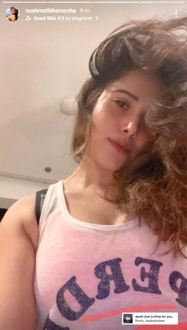 Nushrratt Bharuccha gives a glimpse of her night time workout regime