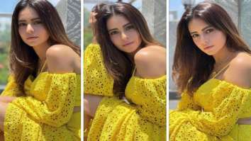 Aamna Sharif gives ultimate summer vibes in cold-shoulder yellow crop top and skirt