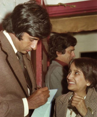 Amitabh Bachchan shares an adorable throwback picture with a little fan at the premiere of Kaala Patthar