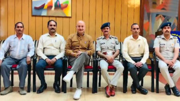 Anupam Kher interacts with police officers in his hometown Shimla