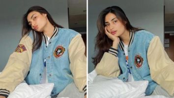 Athiya Shetty gives a glam twist to a casual look with a bomber jacket