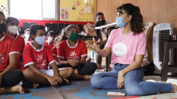 Jacqueline Fernandez interacts and plays with children at the OSCAR Foundation