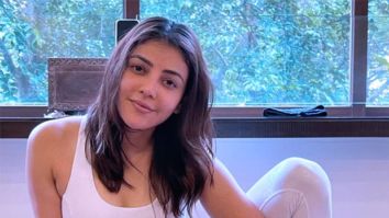 Kajal Aggarwal keeps it fresh in white sports bra and leggings during her workout session