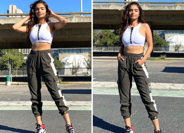Khatron Ke Khiladi 11 Anushka Sen strikes a pose in crop top and joggers on a sunny day in Cape Town