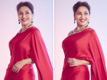 Madhuri Dixit has us swooning over her in red saree worth Rs. 24,800 for Dance Deewane 3 Madhuri Dixit has us swooning over her in red saree worth Rs. 24,800 for Dance Deewane 3