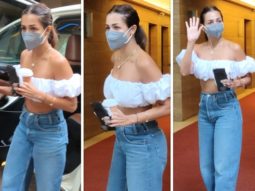 Malaika Arora steps out in style; dons off-shoulder crop top with washed jeans