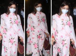 Newlywed Yami Gautam dons floral salwar suit and red bangles as she arrives in Mumbai with husband Aditya Dhar post their wedding