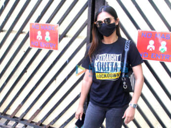 Photos: Krystle D'Souza and Nikita Dutta spotted outside Mehboob studio in Bandra for vaccination