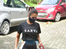 Photos: Malaika Arora spotted with her pet on a morning walk