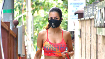Photos: Malaika Arora spotted with her pet on a morning walk