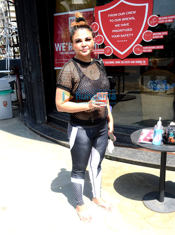 Photos: Rakhi Sawant snapped at a coffee shop in Andheri Photos: Rakhi Sawant snapped at a coffee shop in Andheri