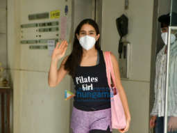 Photos: Sara Ali Khan spotted at Ronnie Screwvala’s office