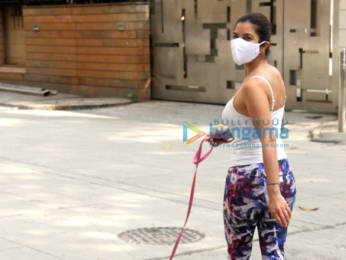 Photos: Sophie Choudry and Neha Sharma spotted with their pets in Bandra