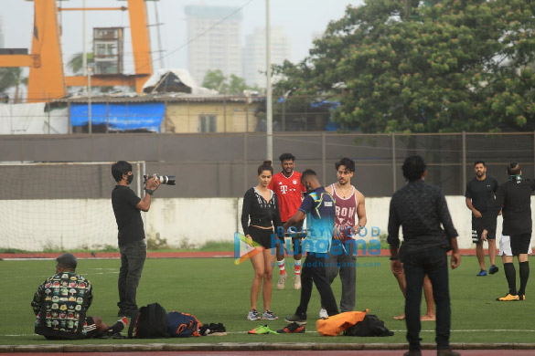 photos tiger shroff disha patani ranbir kapoor arjun kapoor and others snapped during a football match practice 4
