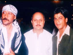 Shah Rukh Khan, Anupam Kher and Jackie Shroff pose innocently in this rare throwback picture