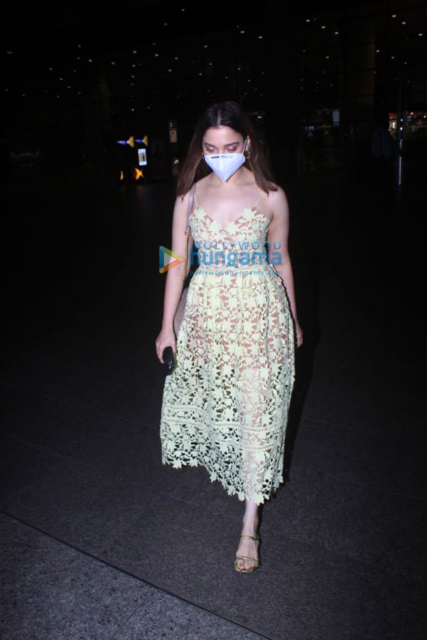 Tamannaah Bhatia arrives in Mumbai in H&M lime yellow lace dress worth Rs. 8237 Tamannaah Bhatia arrives in Mumbai in H&M lime yellow lace dress worth Rs. 8237