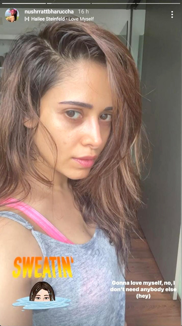 Nushrratt Bharuccha sweats it out and how; have a look at these glimpses