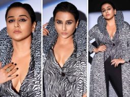 Vidya Balan stuns in zebra print plunging neckline top and collared coat paired with black pants for Dabboo Ratnani’s calendar 2021