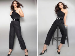 Kriti Sanon looks alluring in sexy one-shoulder top and black pants