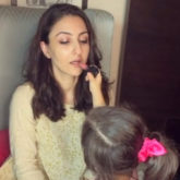 "Have you met my new make up assistant?", says Soha Ali Khan as she shares an adorable video of daughter Inaaya Naumi Kemmu applying lipstick on her