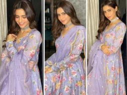 Aamna Sharif glows in lilac anarkali worth Rs. 11,400 on Eid 2021