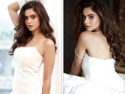 Aamna Sharif is a complete vision in white mini slip bodycon dress
