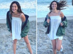 Ananya Panday has her Kaho Naa Pyaar Hai moment with herself; dons a white mini dress and bomber jacket
