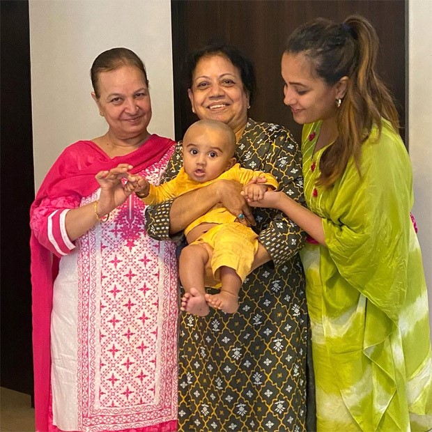 Anita Hassanandani shares her little boy Aaravv's mundan ceremony pictures Anita Hassanandani shares her little boy Aaravv's mundan ceremony pictures
