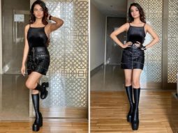 Khatron Ke Khiladi 11: Anushka Sen aces the punk fashion with spaghetti top, mini skirt and knee high boots at the launch event