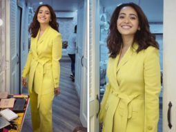 Asha Negi steals the spotlight in lime yellow pantsuit for Collar Bomb promotions