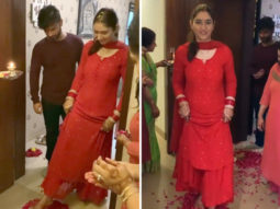 Disha Parmar receive warm welcome from Rahul Vaidya’s family, watch video