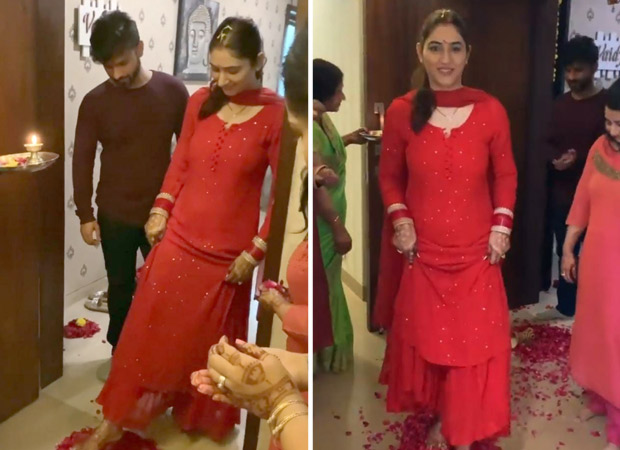 Disha Parmar receive warm welcome from Rahul Vaidya's family, watch video