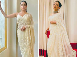 Fashion Face Off: Kiara Advani and Gauahar Khan stun in white floral saree! Who pulled it off better?