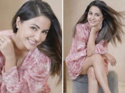 Hina Khan stuns in tie-dye mini pink chiffon dress