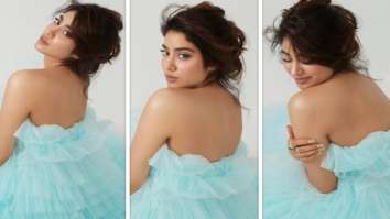 Janhvi Kapoor gives sultry expressions as she poses in an ice blue fairy-like dress for her latest photoshoot