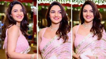 Jasmin Bhasin dons a sparkly blush pink saree worth Rs. 1.45 lakh for Disha Parmar-Rahul Vaidya’s wedding after party