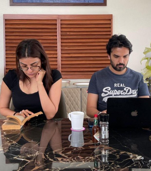 Kajal Aggarwal and Gautam Kitchlu give Work From Home goals with their latest quarantine life post