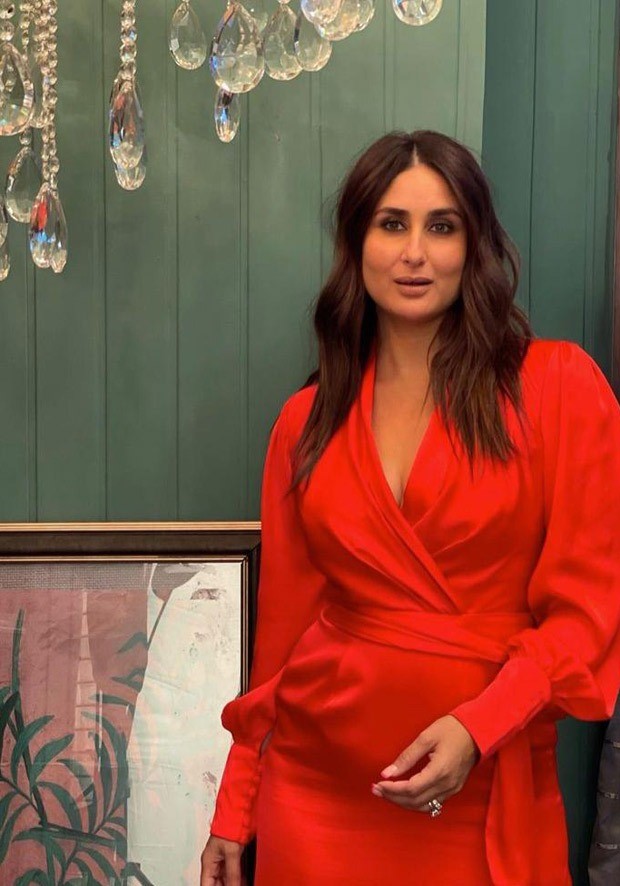 Kareena Kapoor Khan looks fiery hot in a red dress as she shoots with sister Karisma Kapoor for a special project 