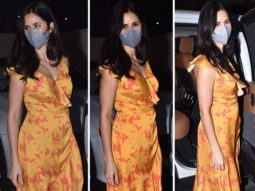 Katrina Kaif looks elegant as ever in a ruffled floral midi dress worth Rs. 15,000 for her visit to Sanjay Leela Bhansali’s office