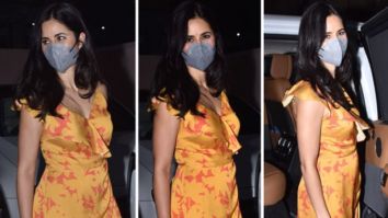 Katrina Kaif looks elegant as ever in a ruffled floral midi dress worth Rs. 15,000 for her visit to Sanjay Leela Bhansali’s office