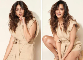 Kriti Kharbanda goes all monotone; opts for nude H&M wrap around top and mini shorts