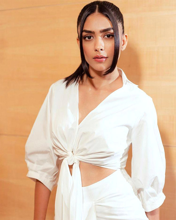 Mrunal Thakur flaunts her sexy avatar in satin crop top and high-waisted skirt worth Rs. 13,700 and Christian Louboutin heels worth Rs. 58,121