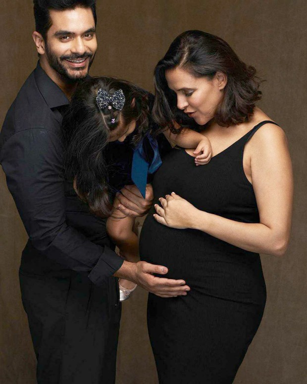 Neha Dhupia announces second pregnancy, shares family portrait with Angad Bedi and daughter Mehr  