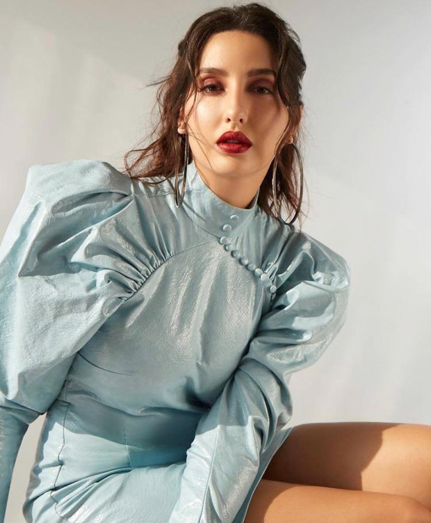 Nora Fatehi is a complete smoke-storm in faux leather OTT mini dress worth Rs. 24,041
