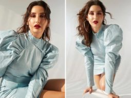 Nora Fatehi is a complete smoke-storm in faux leather OTT mini dress worth Rs. 24,041