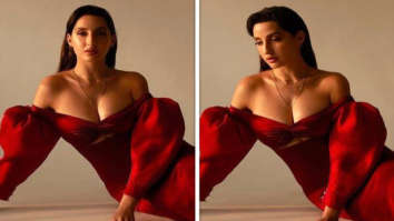 Nora Fatehi is a complete storm in a red off shoulder dress worth over Rs. 51K