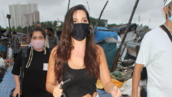 Nora Fatehi spotted at Versova jetty in Andheri