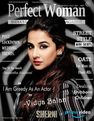 Vidya Balan on the cover of Perfect Woman, July 2021