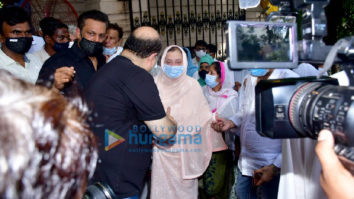 Photos: Celebs snapped at last rites of Dilip Kumar